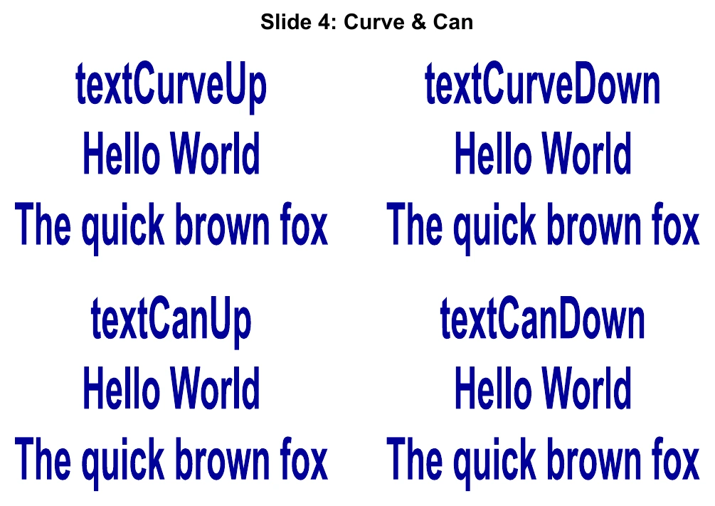 The same slide rendered by Google Slides, with every line of text straight and no box outlines